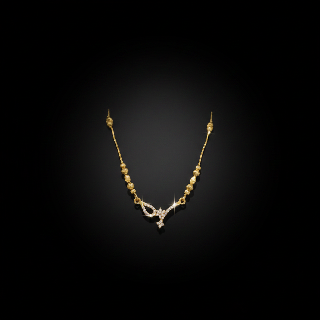 Elegant Butterfly Design Mangalsutra – 1 Gram Gold Jewellery