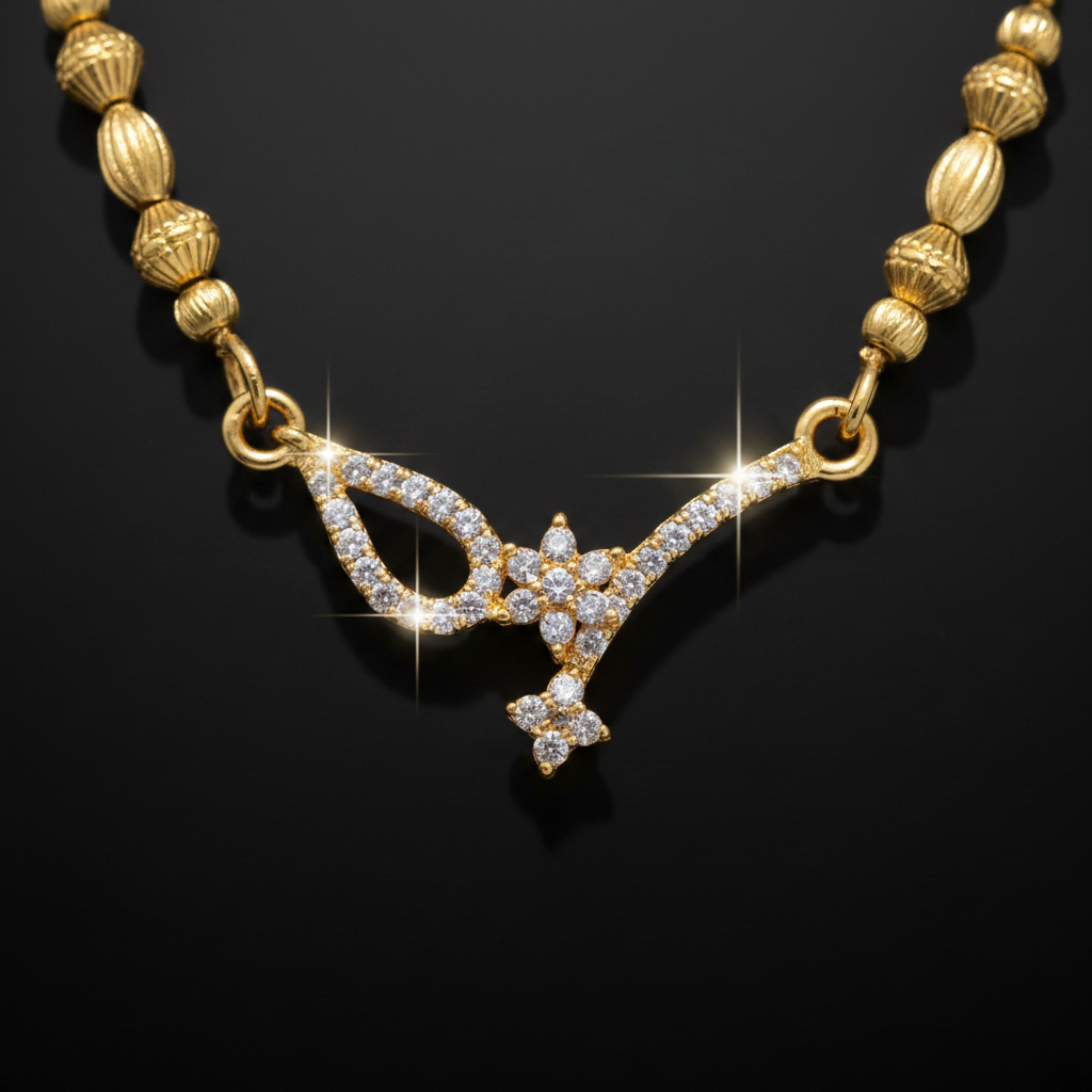 Elegant Butterfly Design Mangalsutra – 1 Gram Gold Jewellery