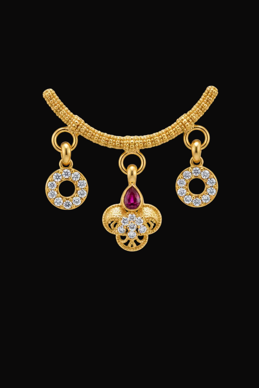 Elegant Multicolor Beaded Mangalsutra with Designer Pendant – 1 Gram Gold Jewellery
