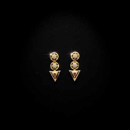 Traditional Designer AD Necklace with Matching Earrings - 1 Gram Gold Necklace Set for Women